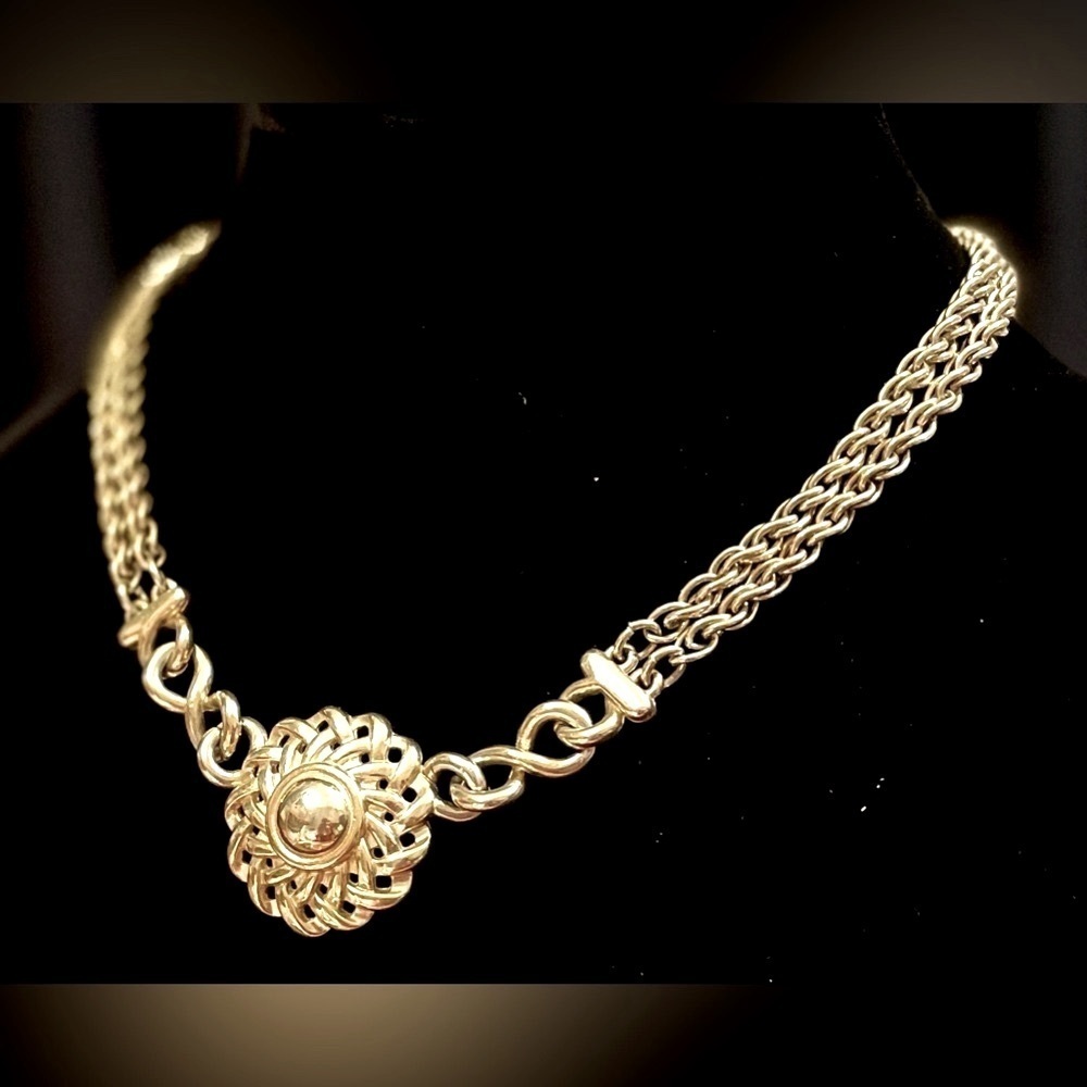 Vintage Givenchy double strand runway statement necklace​​​​​​